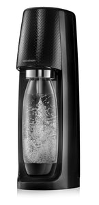 SodaStream Spirit Sparkling Water Maker black with 1 l bottle & 60 l CO2 cylinder - refillable, reusable, efficient - sparkling water dispenser