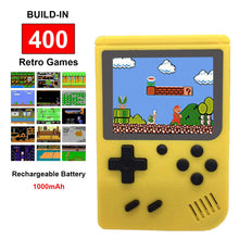 Handheld Retro FC Game Consoles with 400 Classical NES Games,Super Mario Included,3" Screen,1000MAH Rechargeable Battery,TV Output,Birthday Christmas Gift for Kids Children Boys Girls (Yellow)