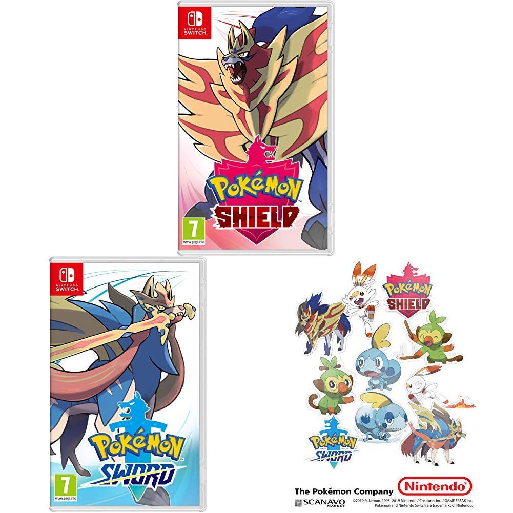 Pokemon Sword & Pokemon Shield & Stickers (Exclusive to Amazon)