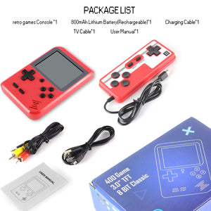 Etpark Handheld Game Console, Retro Mini Game Player with 400 Classical FC Games 2.8-Inch Color Screen Support for Connecting TV and Two players 800mAh Rechargeable Battery Present for Kids and Adult