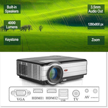 EUG® X89 HDMI LCD LED Home Cinema Projector 1024x768 Support 1080p 720p 150" Red/Blue 3D 3000Lumen for Video Gaming Laptop Digital Projectors,USB/VGA/Audio with Speaker
