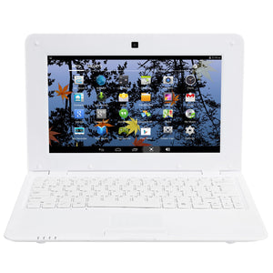 BIGMAC 10 Inch Computer Laptop PC Android 6.0 Quad Core Notebook Netbook 8GB With WIFI Webcam Netflix YouTube Google Player Flash Ultra Slim (White)