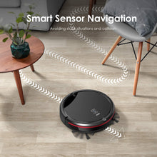 Deik Robot Vacuum Cleaner, Robot Vacuum, 5 Cleaning Modes, All-New Upgraded, Easy Cleaning and Self-Charging, Anti-Fall Good for Pet Hair Carpets Hard Floors