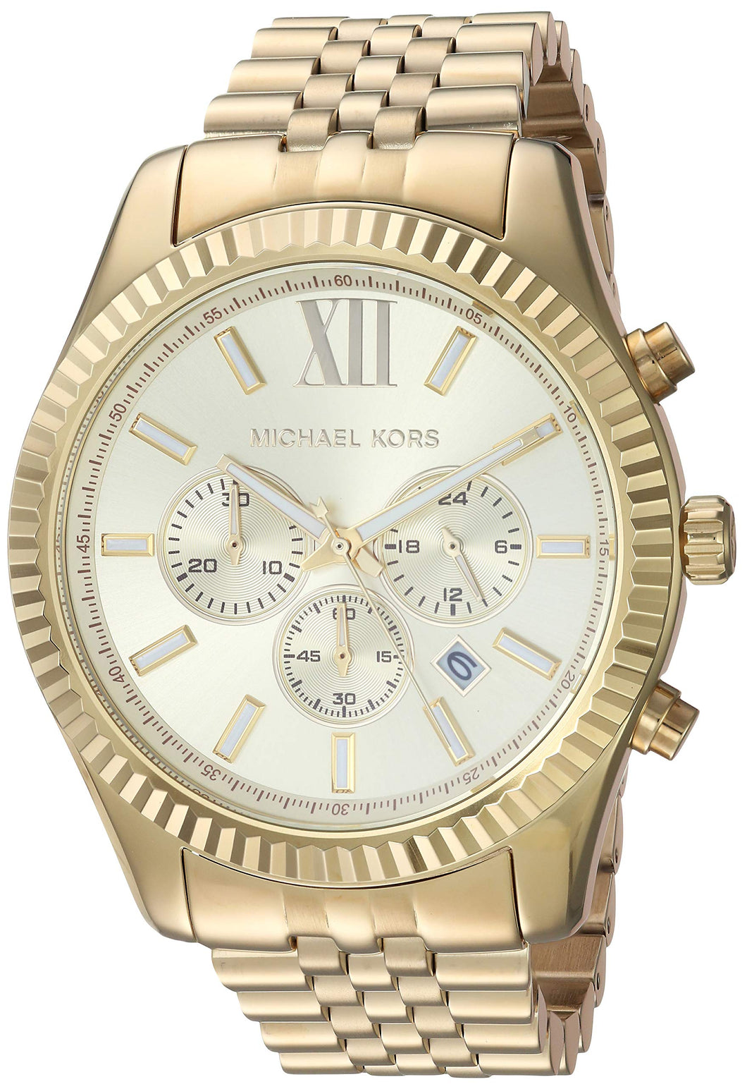 Michael Kors Men's MK8281 Quatrz Stainless Steel Lexington Gold Watch