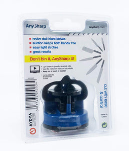 AnySharp Knife Sharpener with PowerGrip, Blue