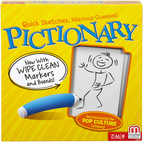 Mattel Games DKD49 Pictionary, Quick-Draw Guessing Game with Adult and Junior Clues, Various