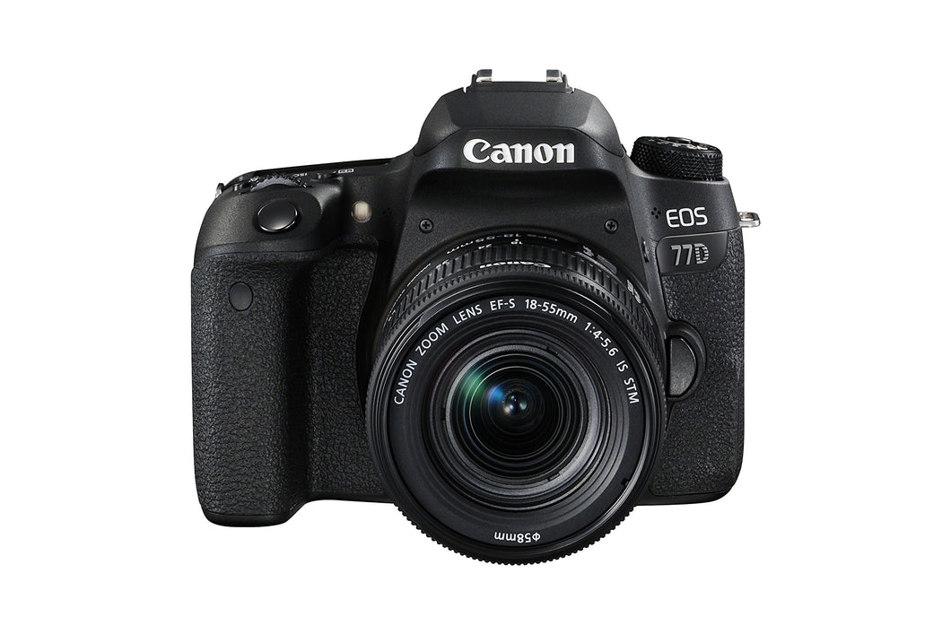 Canon EOS 77D Camera with EF-S 18-55mm f/4-5.6 IS STM Lens - Black
