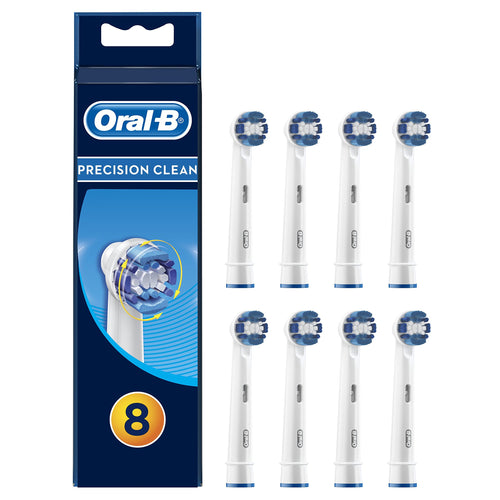 Oral-B Genuine Precision Clean Replacement White Toothbrush Heads, Refills for Electric Toothbrush, Deep and Precise Cleaning, Mailbox Size, Pack of 8