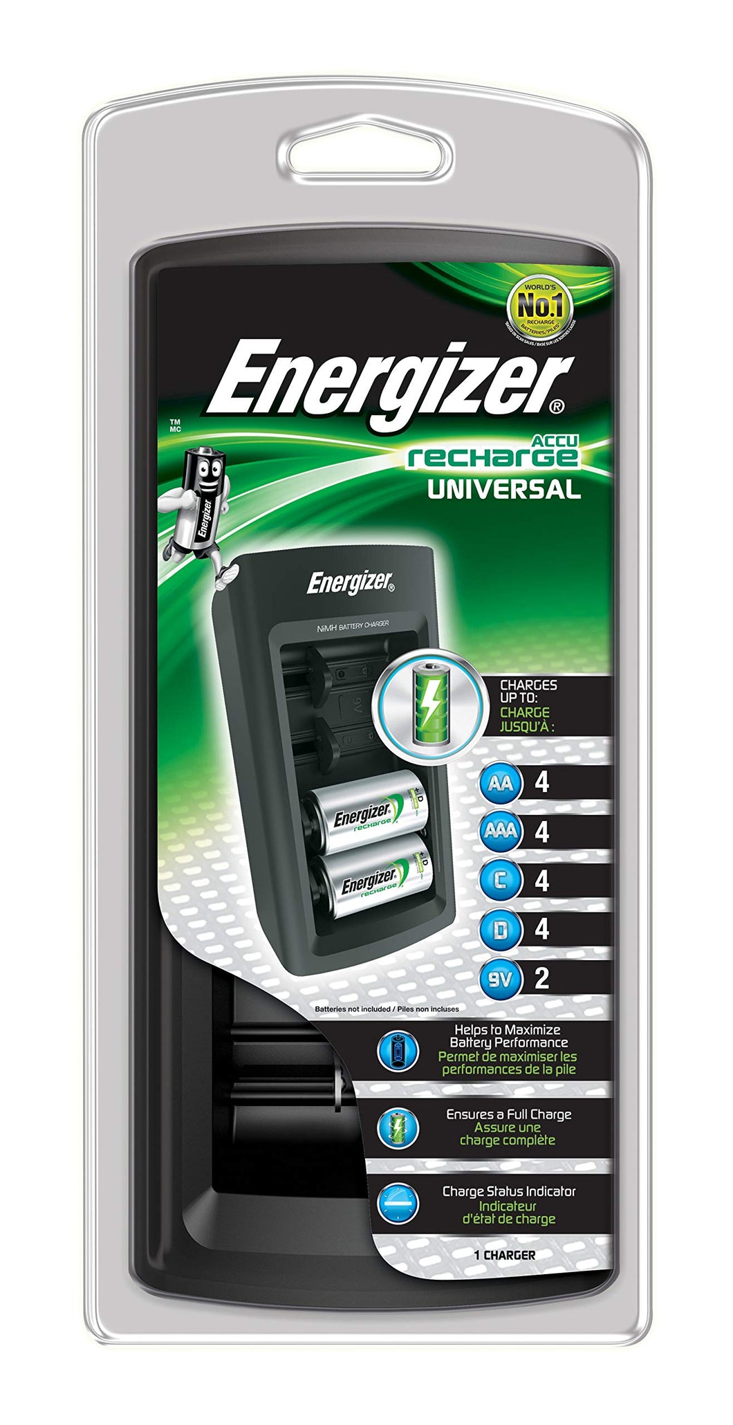Energizer Universal Battery Charger Mains