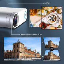Mini Projector, GooDee 4800 Lumens Portable HD G500 Video Projector 200" Display 1080p Supported LCD Home Movie Projector Compatible with TV Stick HDMI VGA Av USB Micro SD