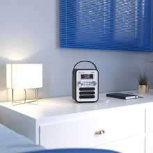 Blackfriars Retro DAB/DAB+ Digital FM Portable Radio/Alarm Clock/Real Wood Effect Finish/Mains Powered/Rechargable Battery/Subwoofer/Premium Stereo Sound (Black Ash)