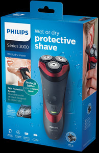 Philips Series 3000 Wet & Dry Men's Electric Shaver with Pop-up Trimmer - S3580/06 (UK 2-Pin Bathroom Plug)