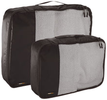 AmazonBasics Packing Cubes - 2 Medium and 2 Large (4-Piece Set), Black