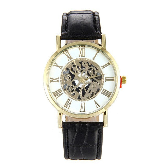 Fashion New LuxuryMen Hollow Quartz Watch Military Watch Relogio Male Montre Watch Men Relojes Dial Analog Rome Wristwatch