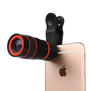 Powstro 8X Zoom Phone Telescope Phone Lens with Clip for iPhone Samsung HTC Other Mobile Phones