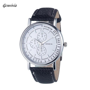 Fashion Women Men Diamond Analog Quartz Faux Leather Wrist Watch Watches Gift watch man luxury Brand 2017