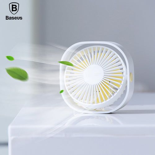 Baseus Protable USB Fan 3-Speed  Mini Cooling Fan Silent Desktop Desk 360 Angle Adjustment Electric Small Fan For Office Student